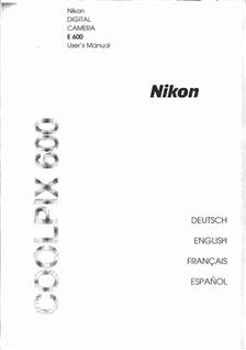 Nikon Coolpix 600 manual. Camera Instructions.
